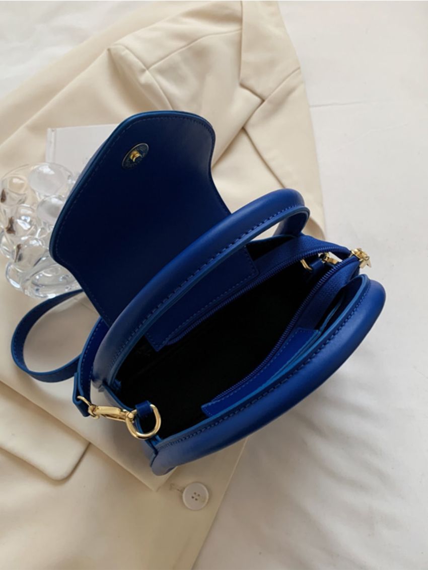 Mini Heart Embossed Flap Square Bag