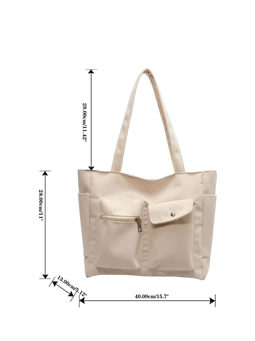Flap Pocket Shopper Bag