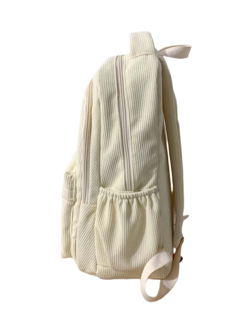 Letter Patch Decor Functional Backpack With Bag Charm