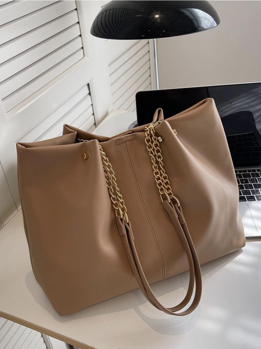 Minimalist Chain Shoulder Tote Bag