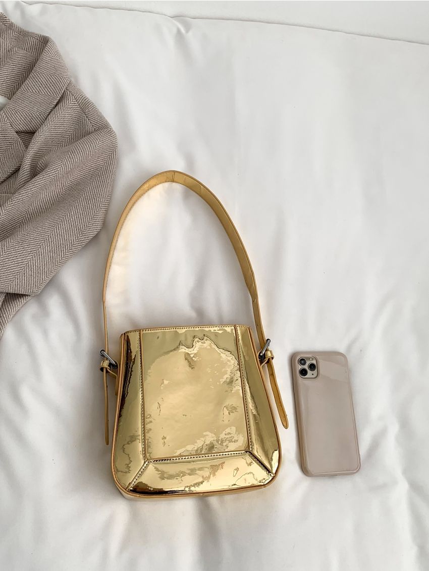 Mini Metallic Square Bag