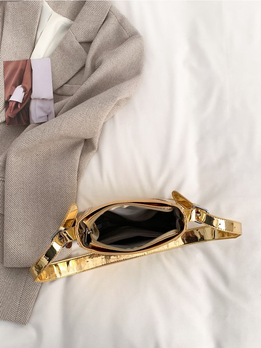 Mini Metallic Square Bag