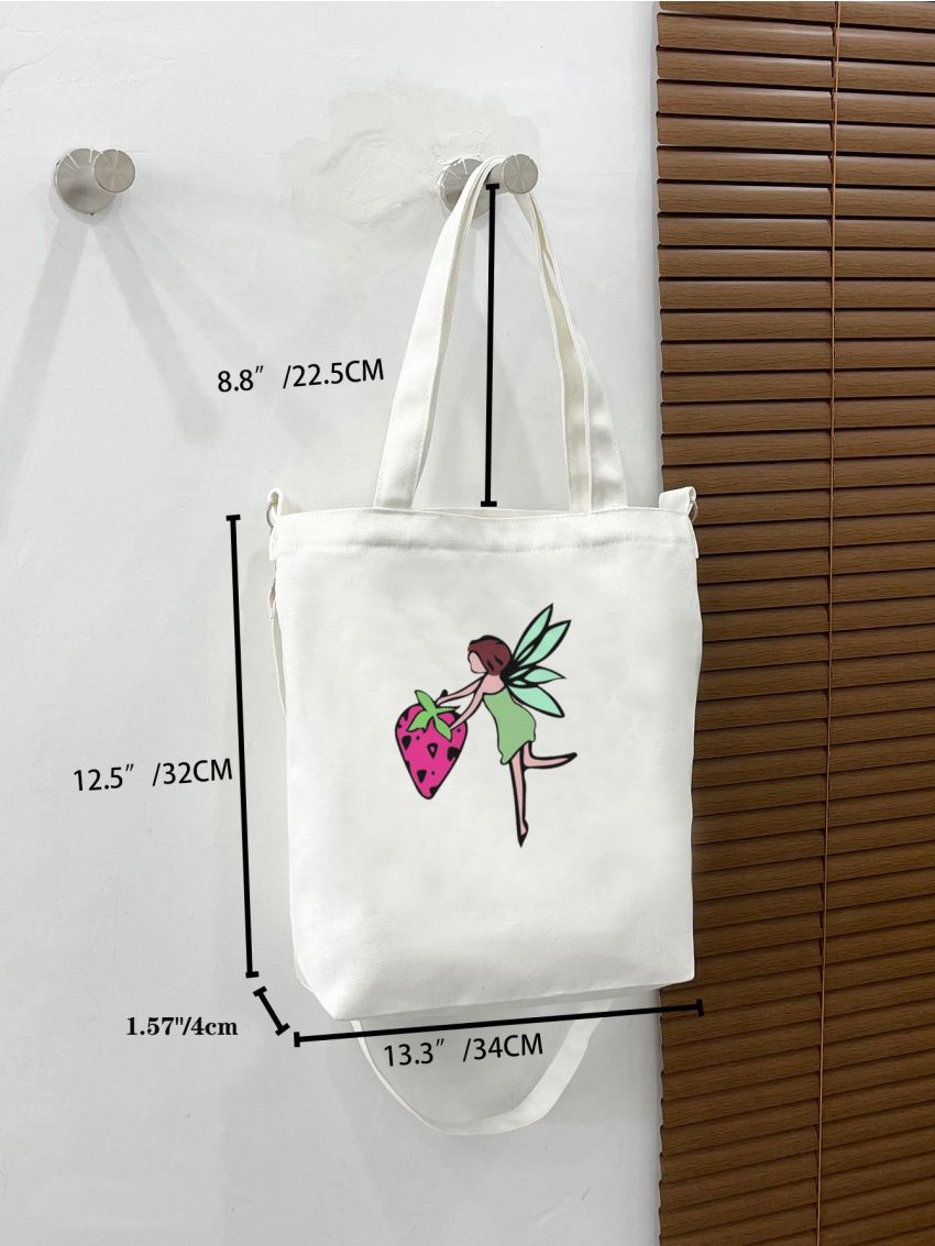 Strawberry & Figure Graphic Shopper Bag