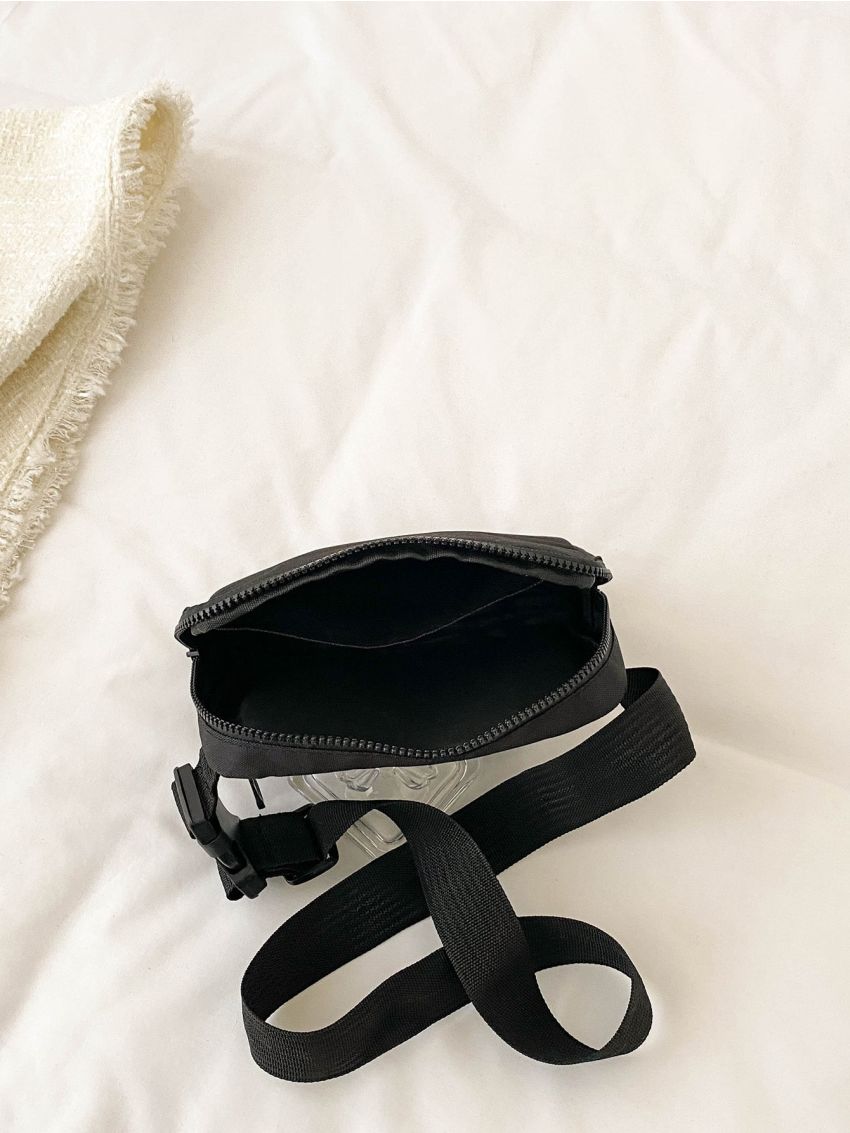 Mini Hot Pink Adjustable-strap Belt Bag