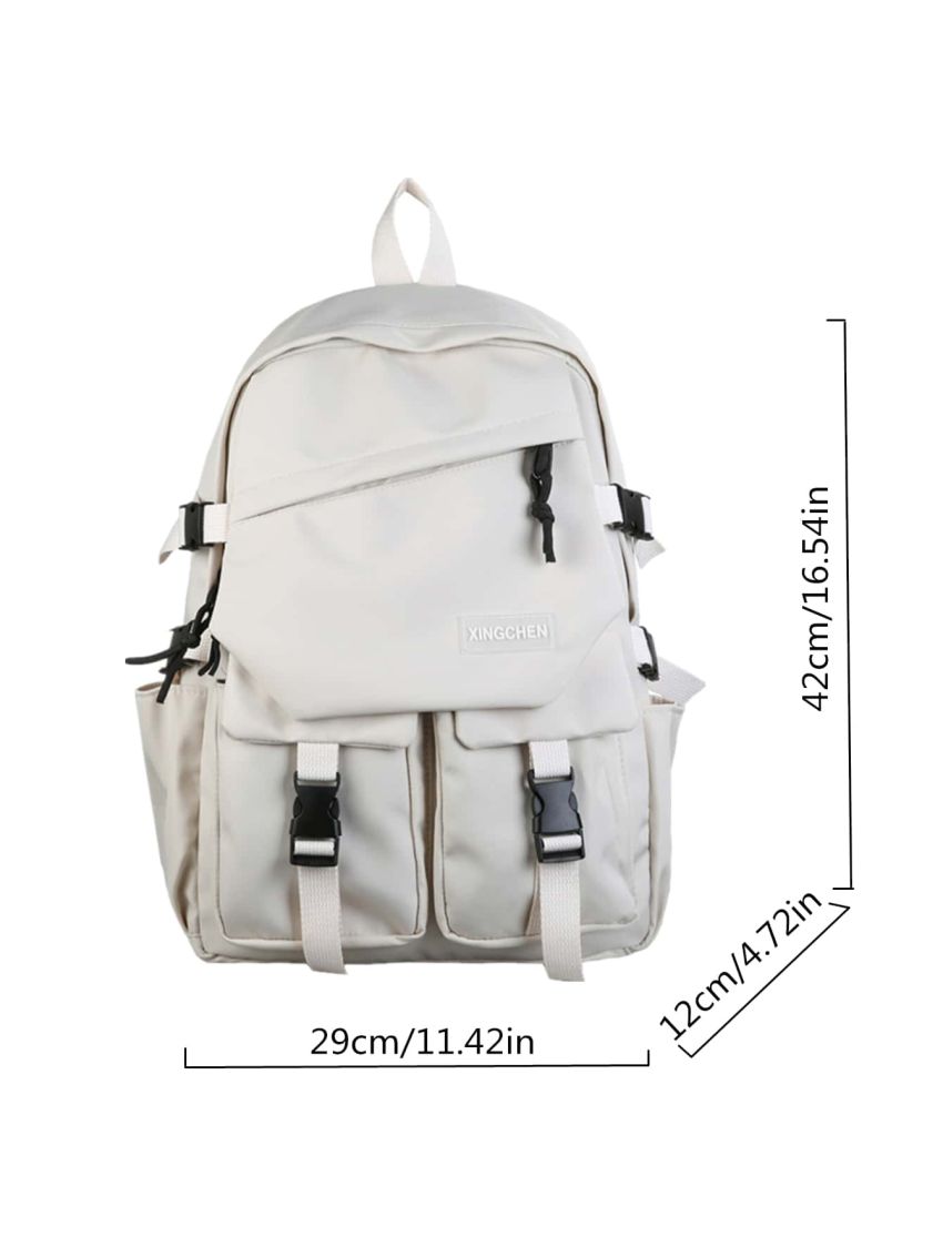 Men Letter Patch Decor Casual Daypack