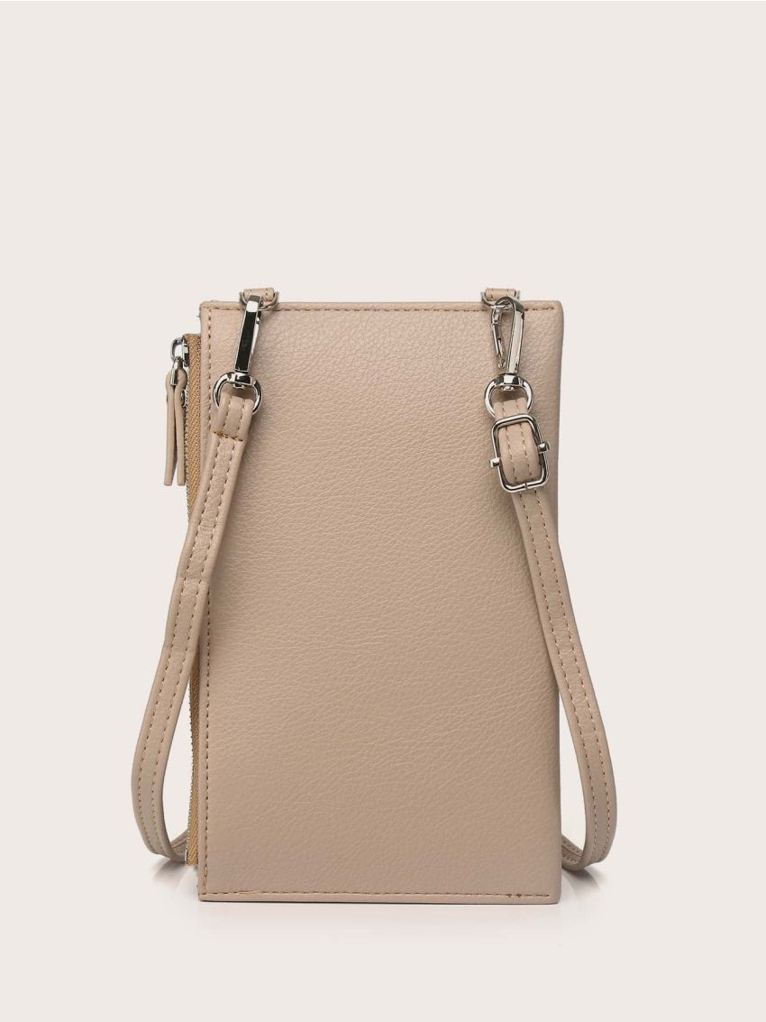 Letter Detail Flap Phone Wallet