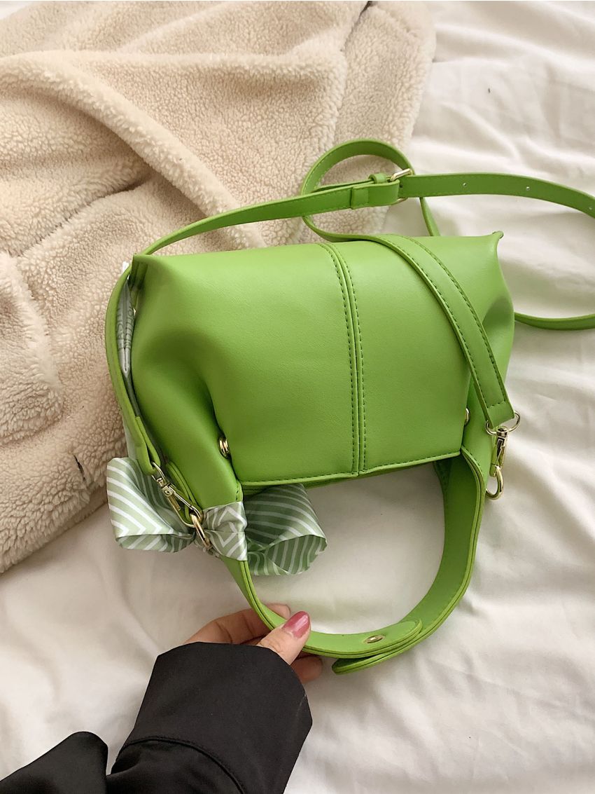 Twilly Scarf Decor Satchel Bag