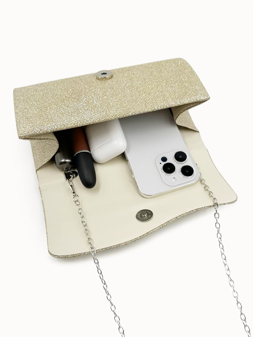 Mini Glitter Flap Square Bag