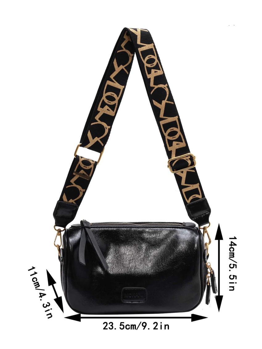Letter Graphic Hobo Bag