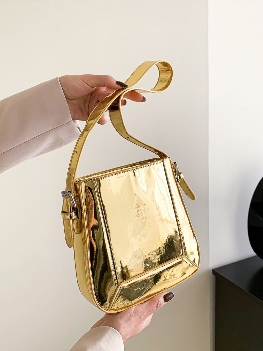 Mini Metallic Square Bag