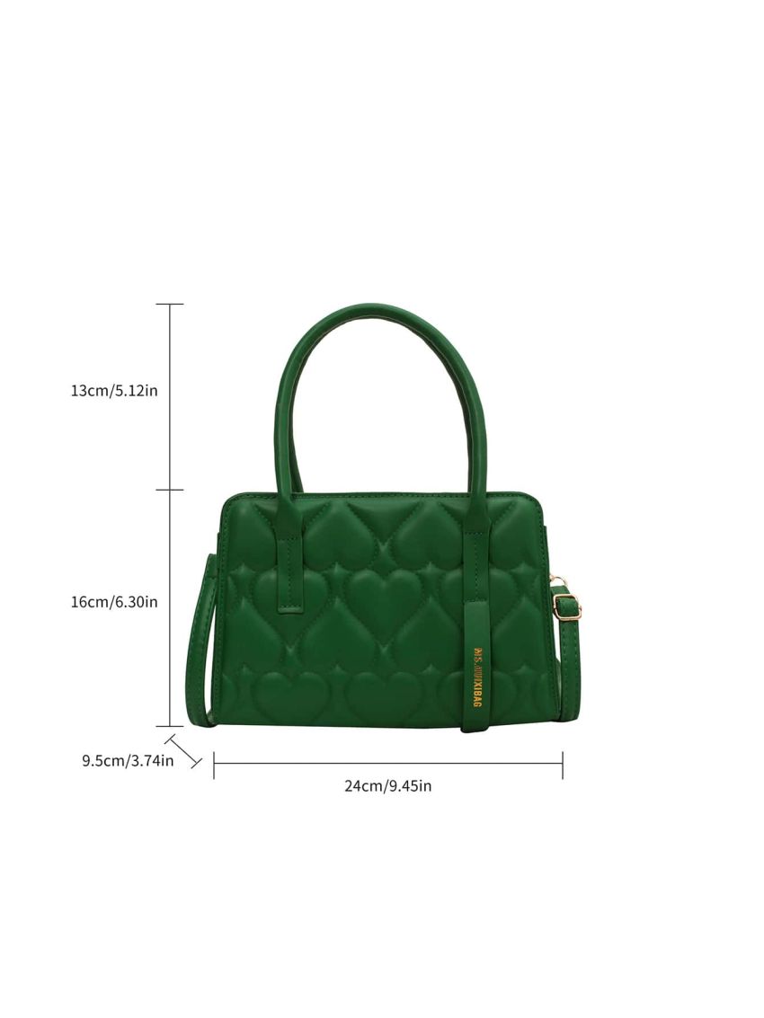 Heart Quilted Square Bag