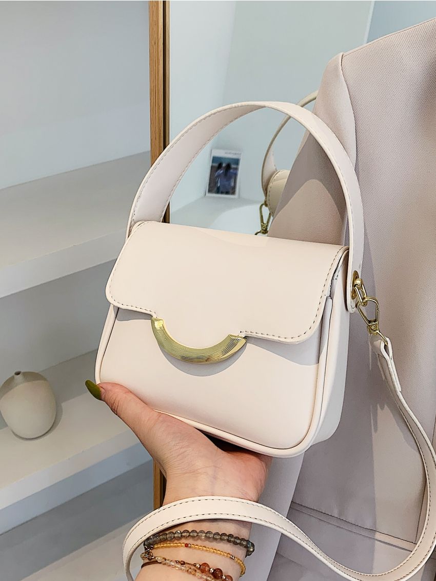 Mini Metal Decor Flap Square Bag