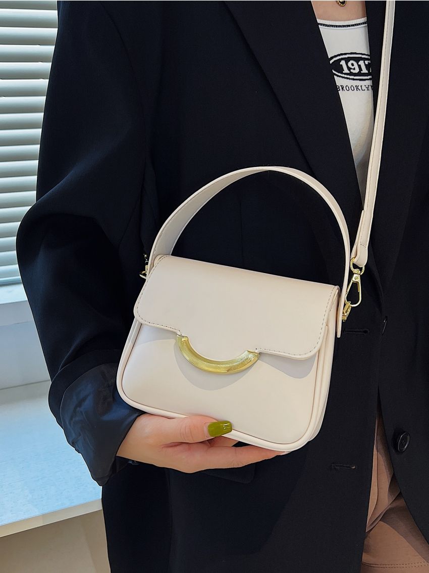 Mini Metal Decor Flap Square Bag