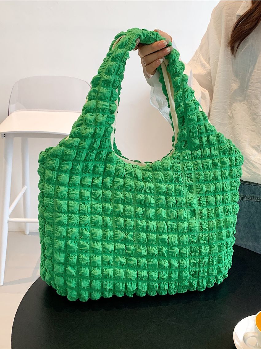 Minimalist Ruched Shopper Bag