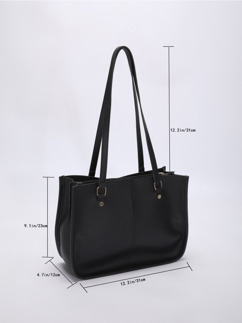 Studded Detail Shoulder Tote Bag