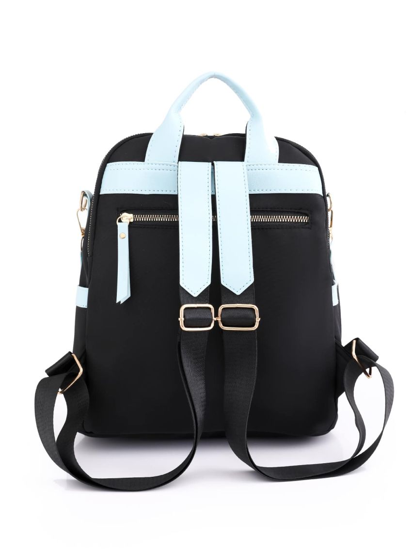 Two Tone Pocket Front Backpack