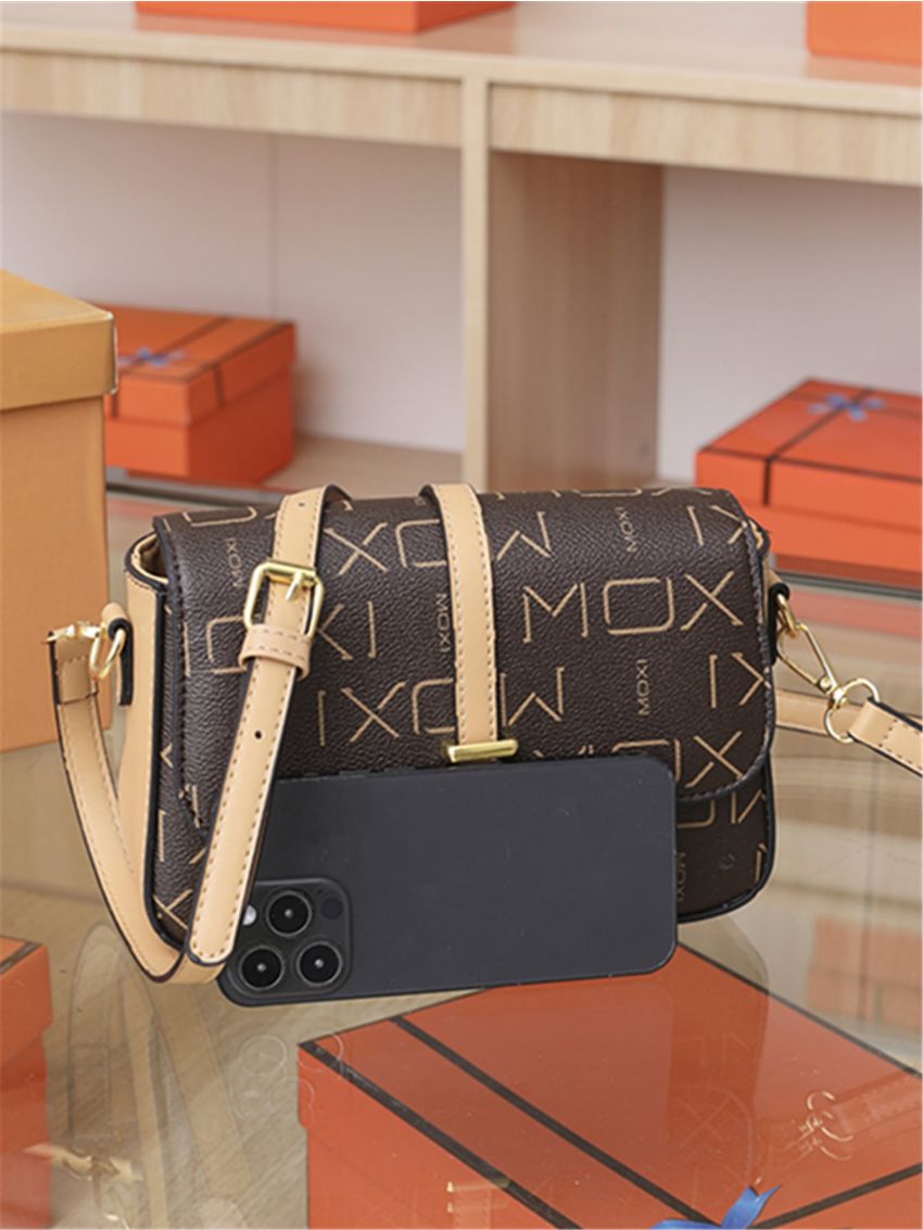 Mini Letter Graphic Flap Square Bag