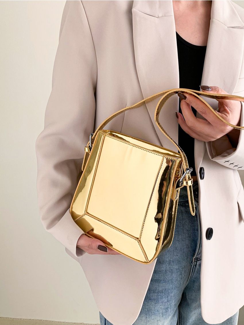 Mini Metallic Square Bag
