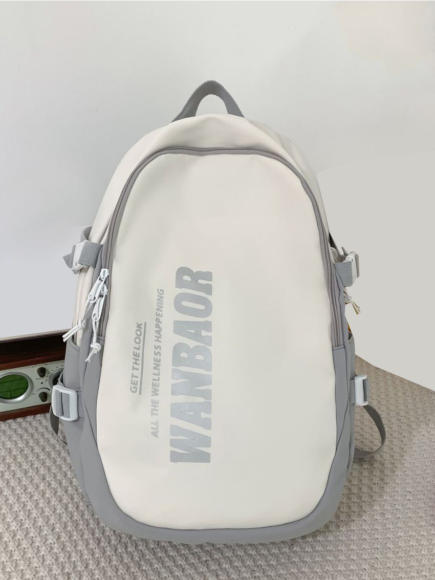 Men Letter Graphic Casual Daypack