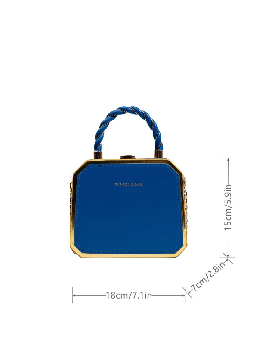 Mini Letter Graphic Chain Box Bag