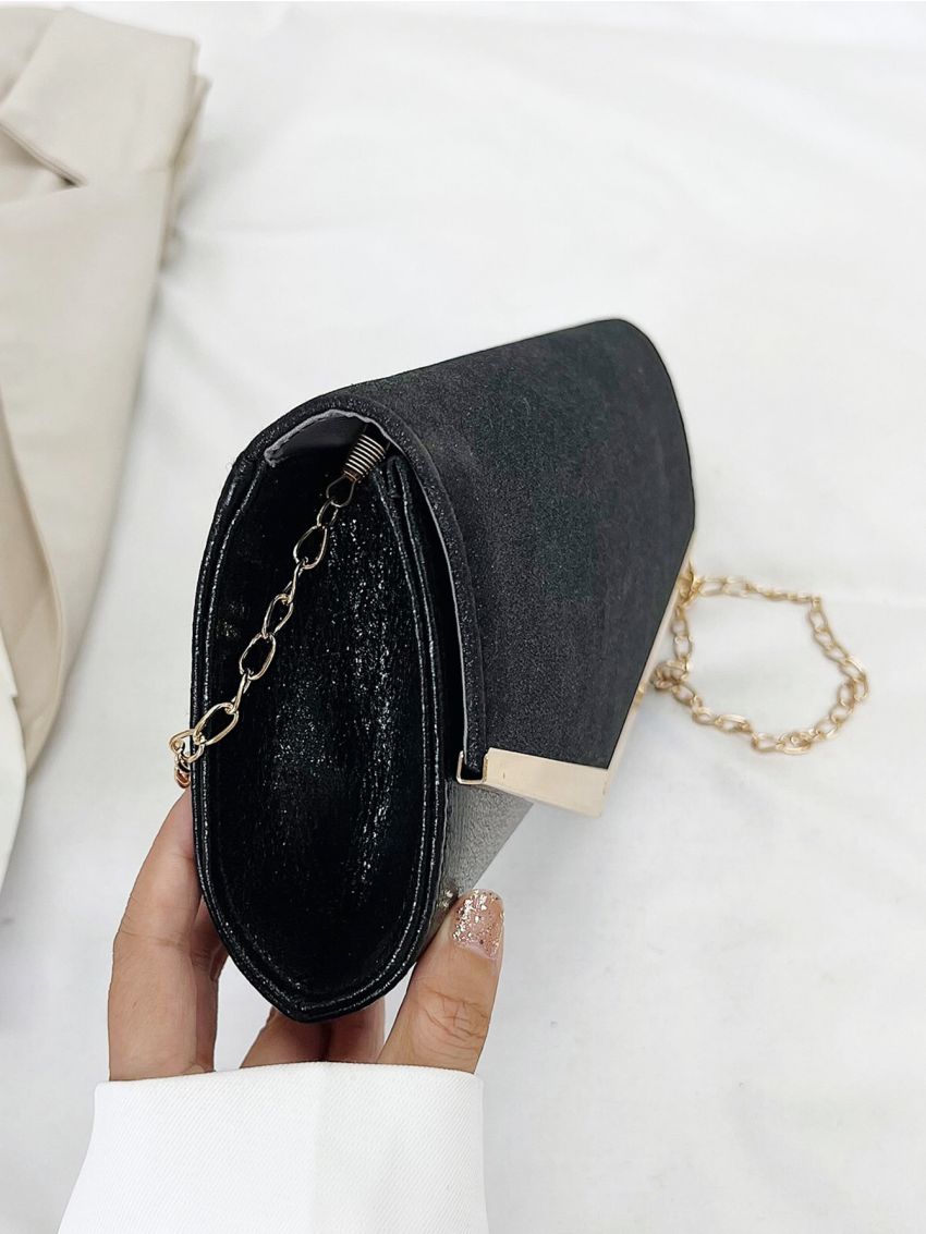 Glitter Metal Decor Flap Envelope Bag
