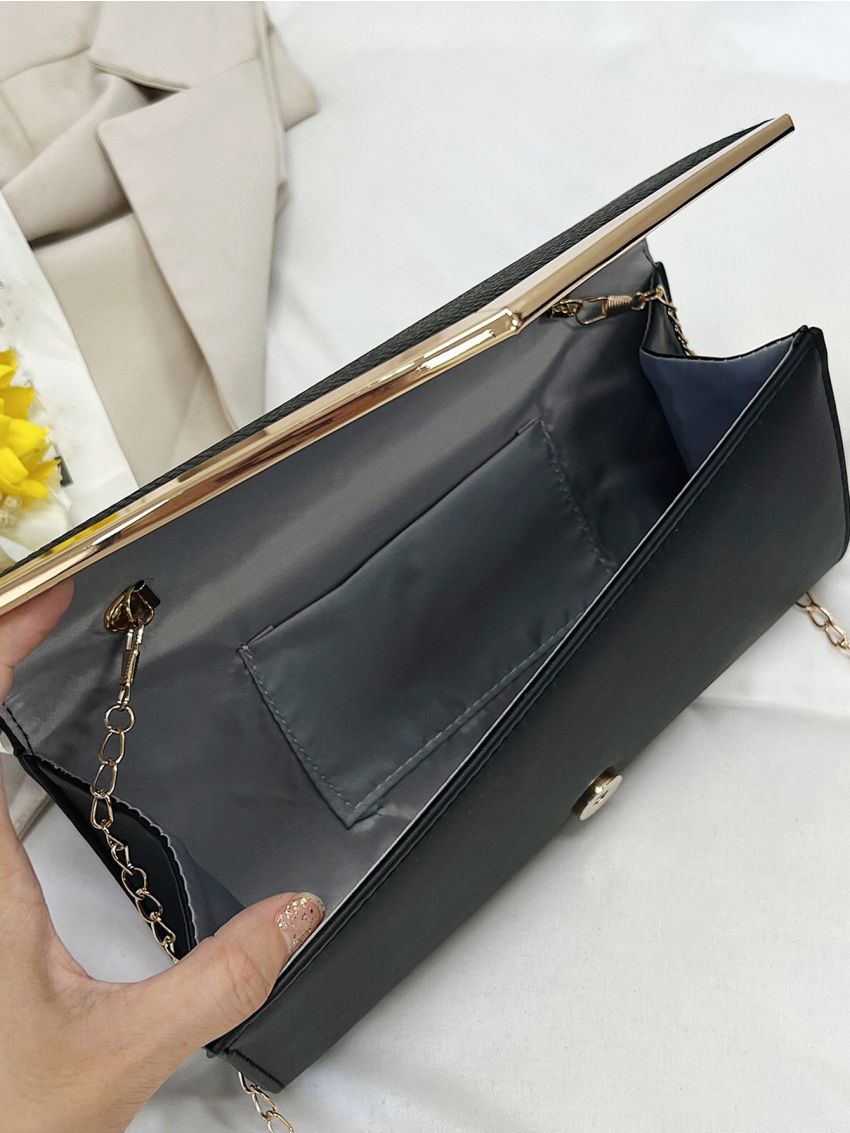 Glitter Metal Decor Flap Envelope Bag