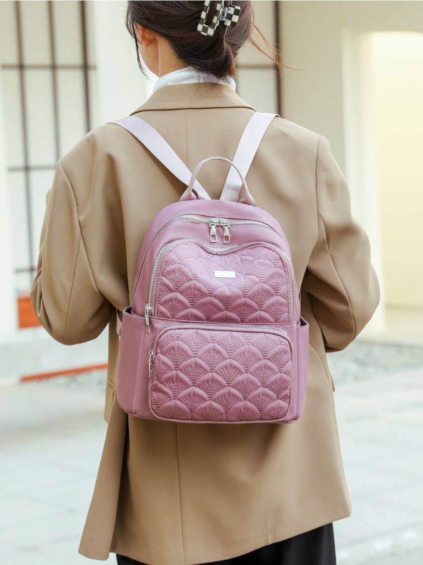 Quilted Design Functional Backpack
