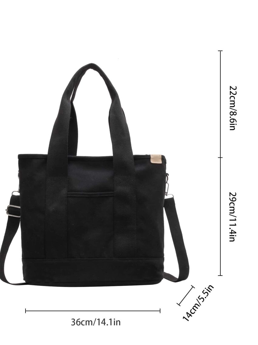 Patch Detail Shopper Bag