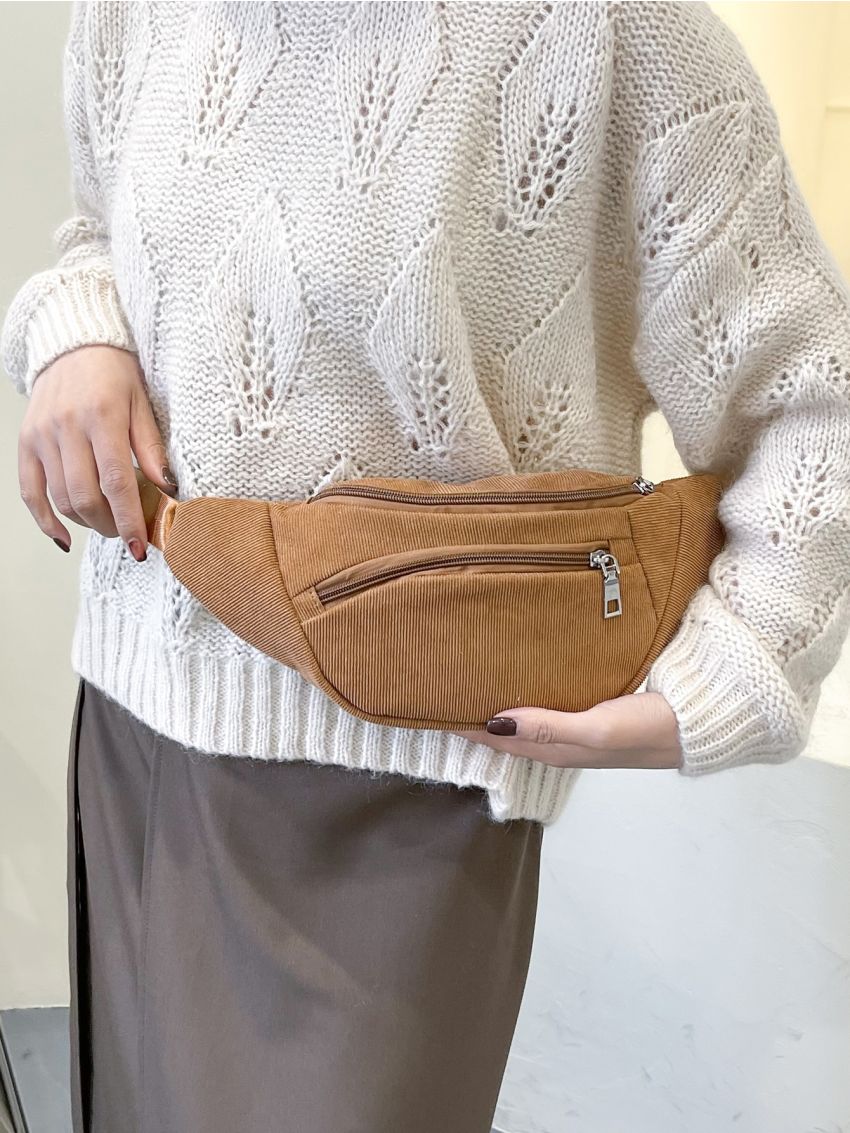 Minimalist Corduroy Waist Bag
