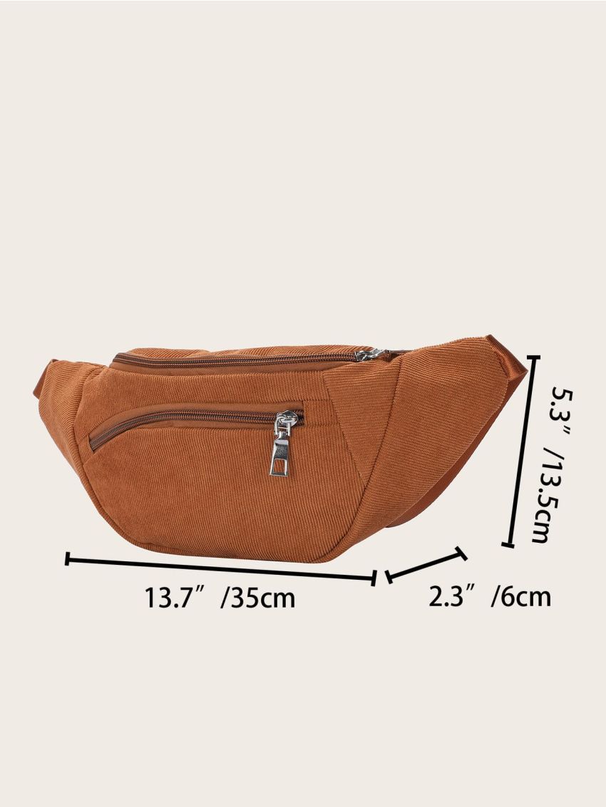 Minimalist Corduroy Waist Bag