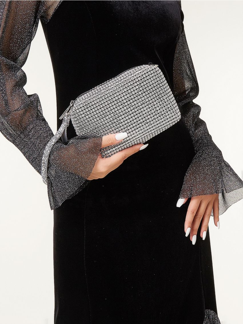 Mini Rhinestone Decor Square Bag