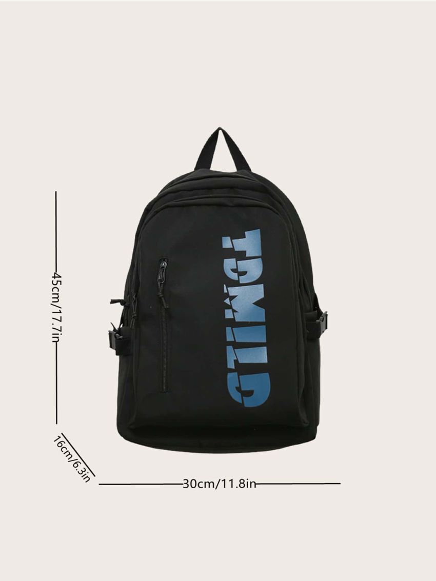Letter Graphic Functional Backpack