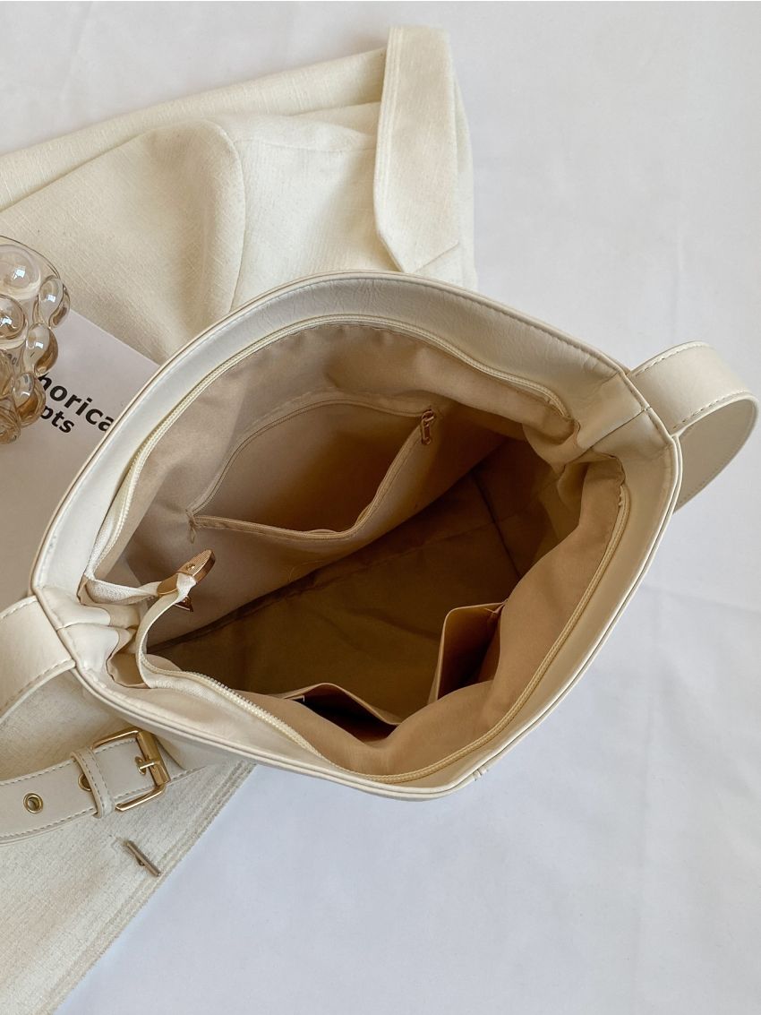 Litchi Embossed Hobo Bag