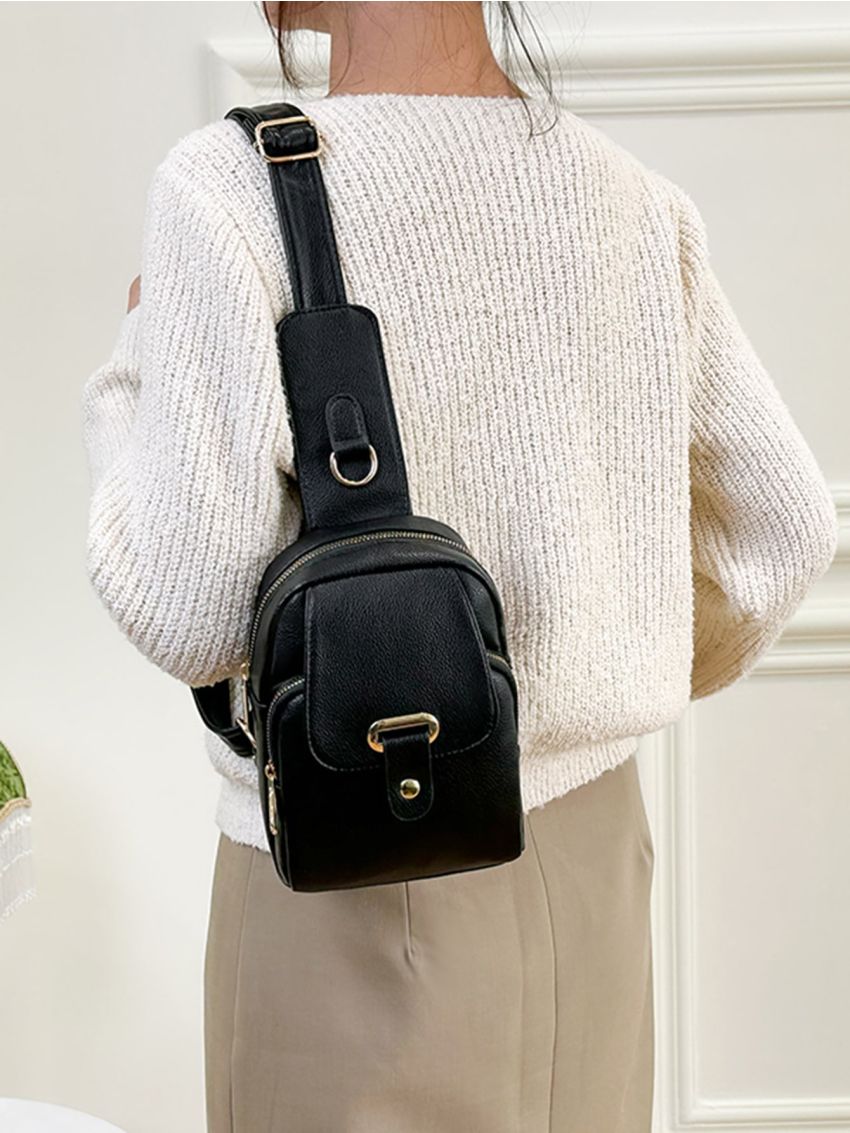 Mini Litchi Embossed Sling Bag