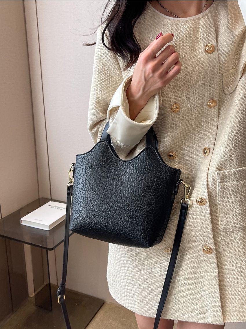 Mini Litchi Embossed Square Bag