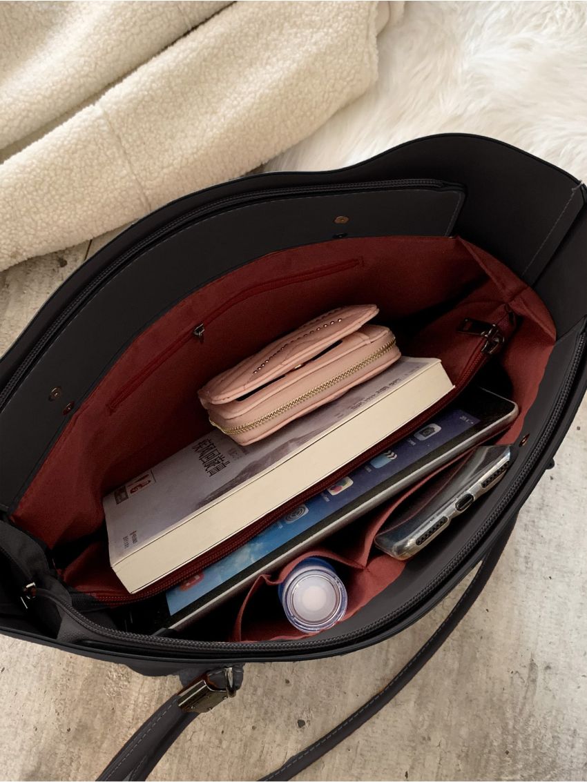 Letter Graphic Shoulder Tote Bag, Mothers Day Gift For Mom