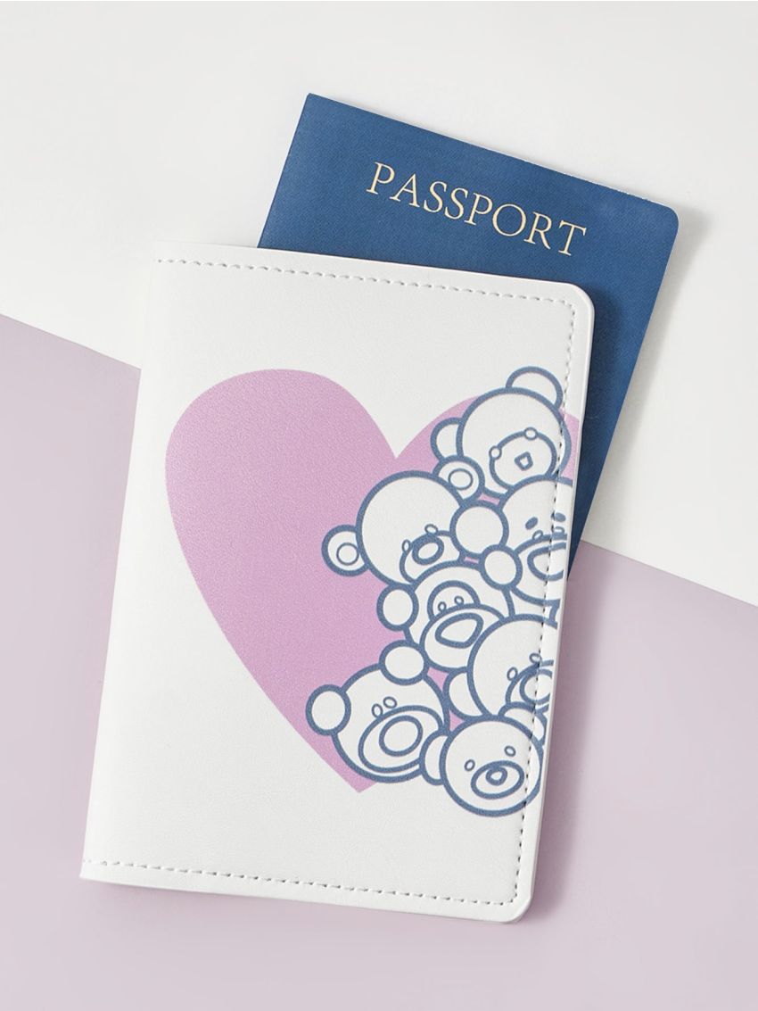 X Linlin Nie Cartoon Graphic Passport Case