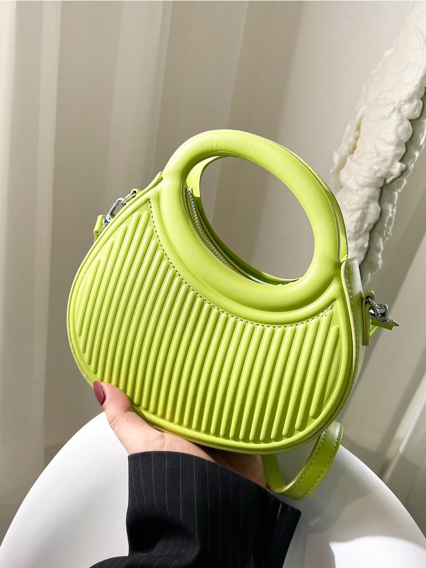 Neon Green Double Handle Novelty Bag