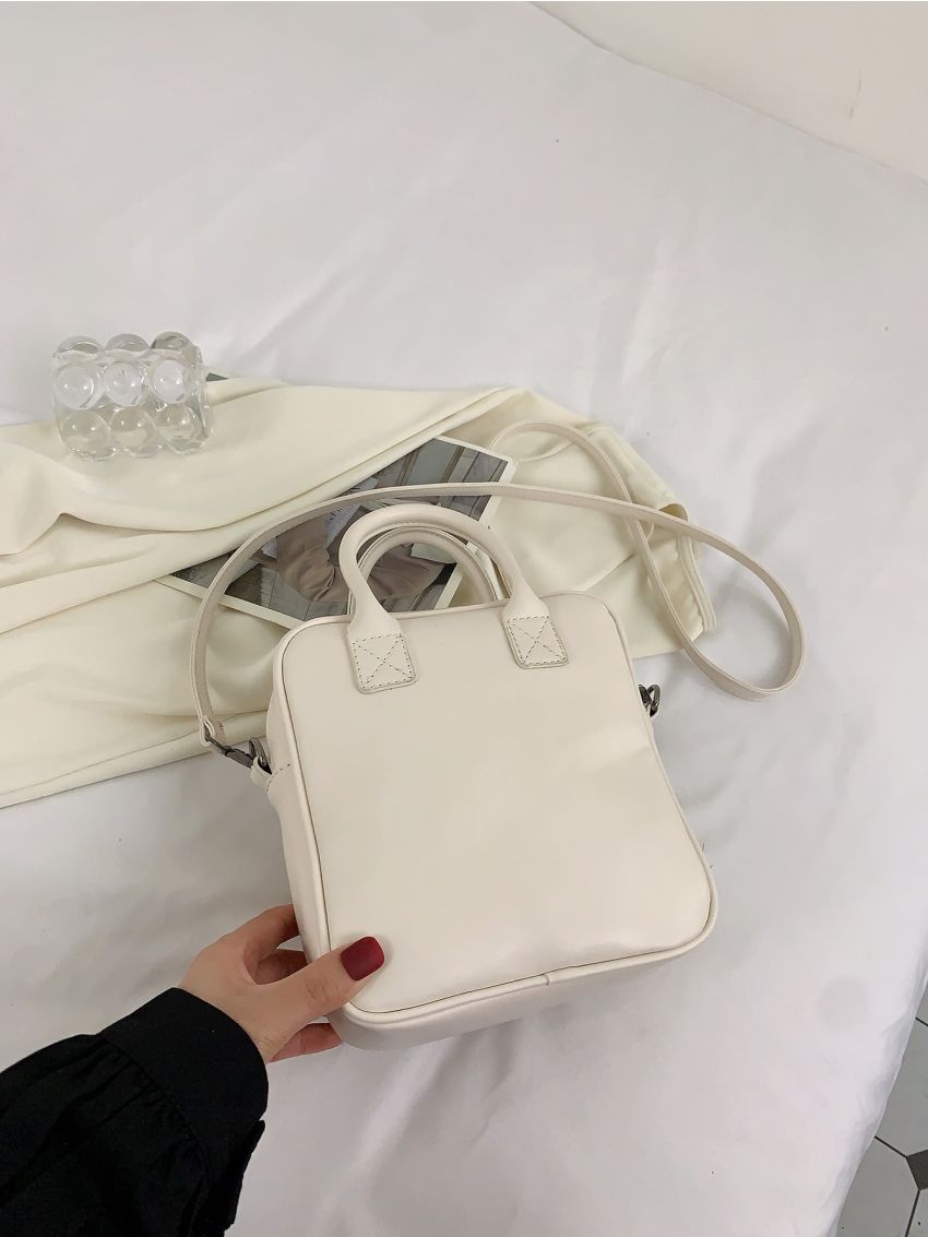 Mini Slippers Decor Double Handle Square Bag