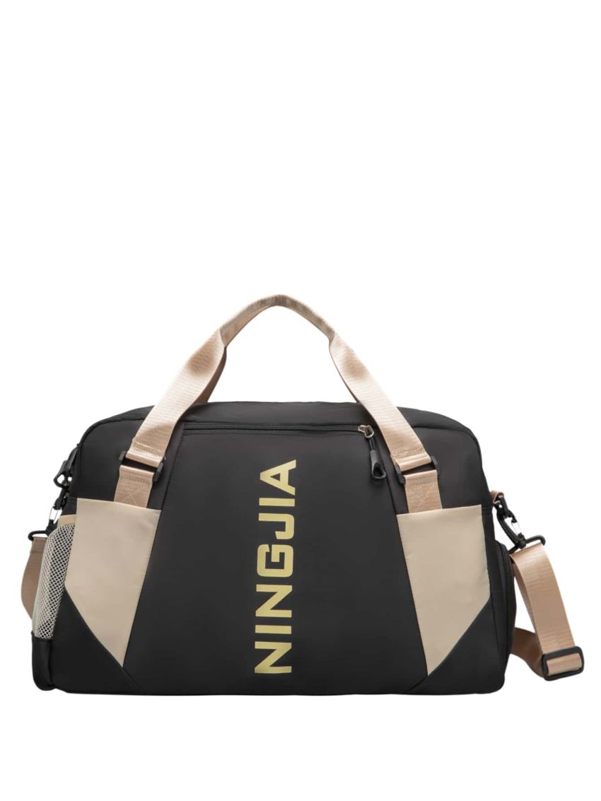 Letter Graphic Double Handle Travel Bag Sporty