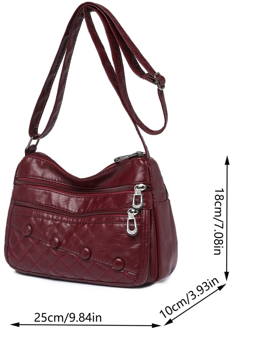 Minimalist Quilted Crossbody Bag