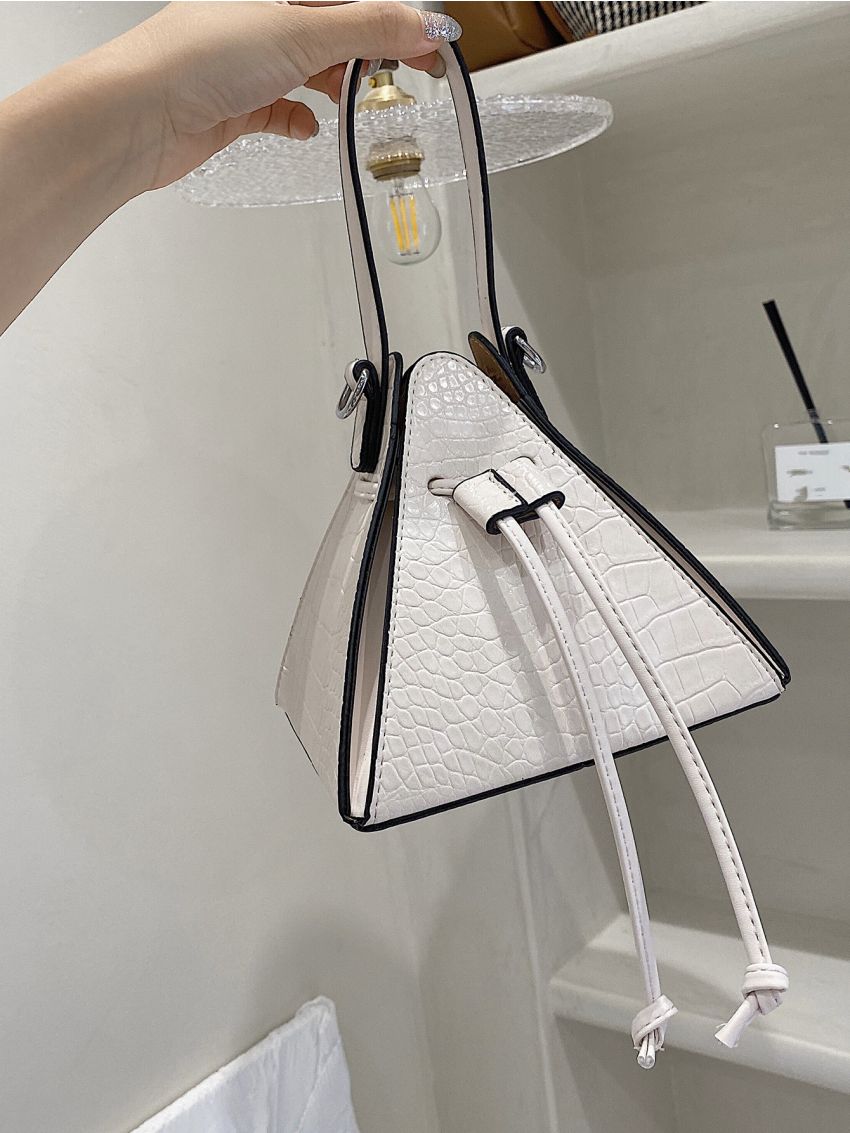 Mini Floral Embossed Drawstring Design Novelty Bag