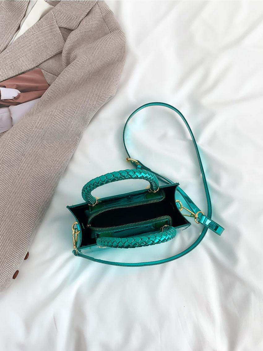 Mini Braided Detail Square Bag