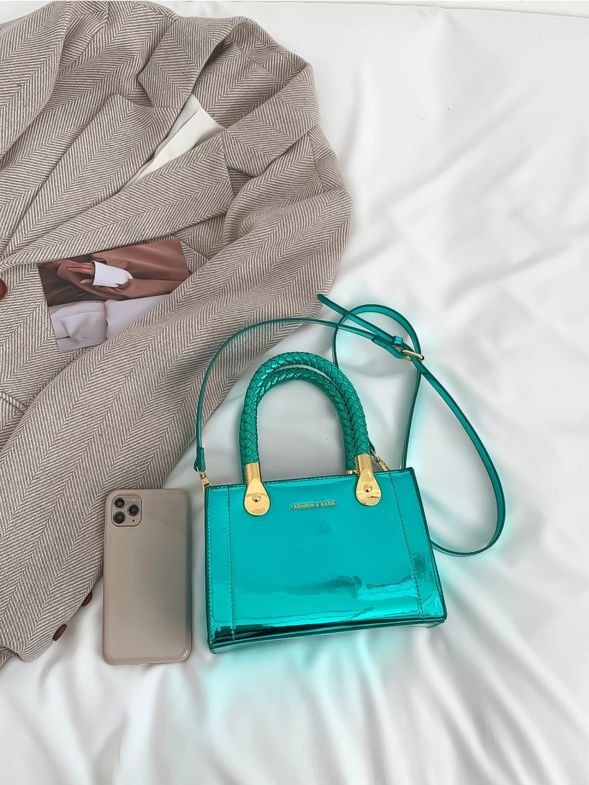 Mini Braided Detail Square Bag