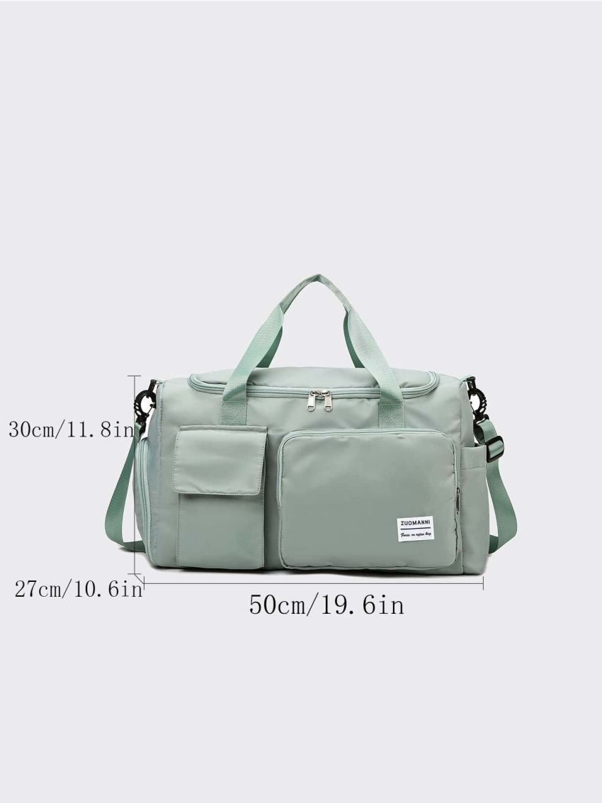 Letter Patch Decor Duffel Bag