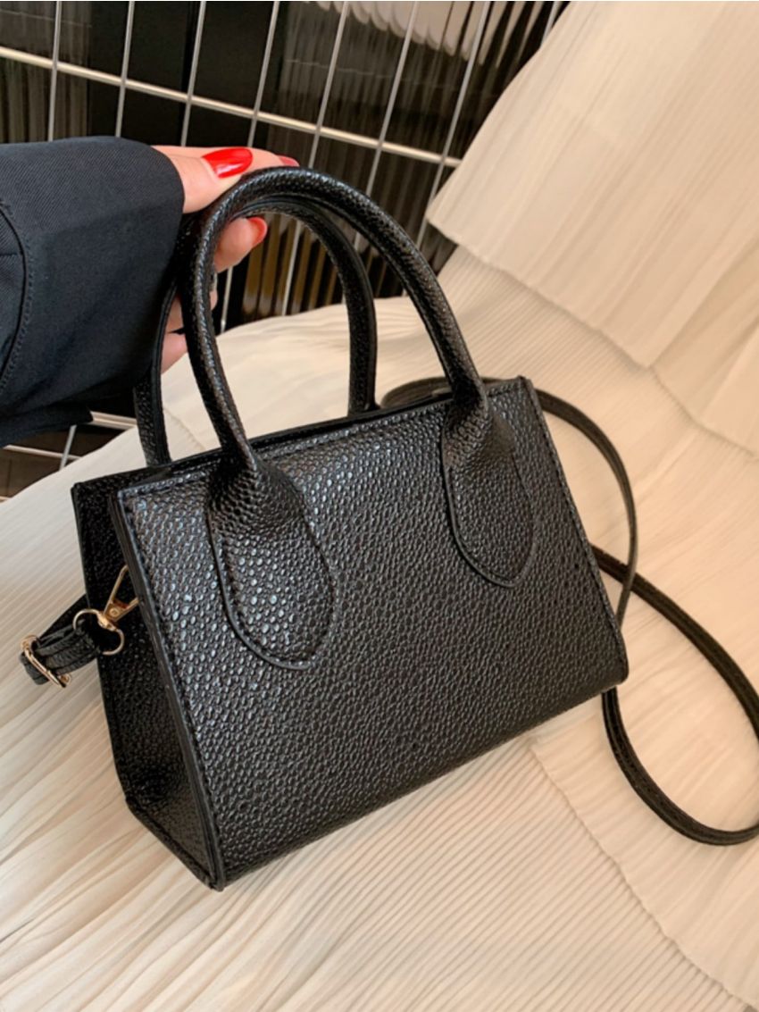 Mini Litchi Embossed Square Bag