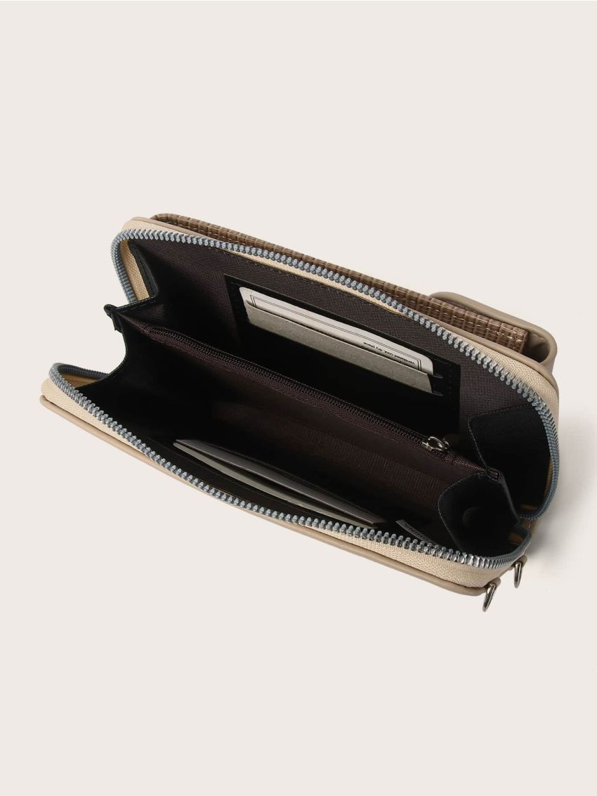 Lizard Embossed Flap Phone Wallet