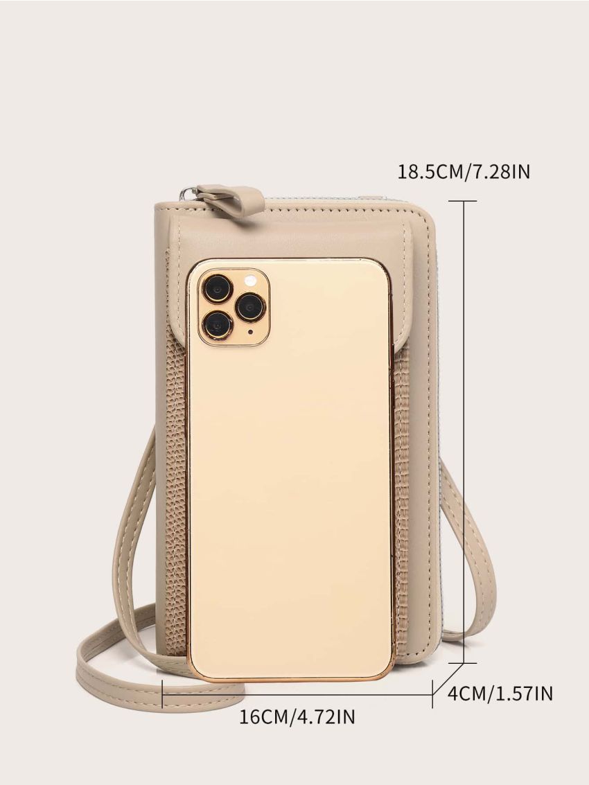 Lizard Embossed Flap Phone Wallet