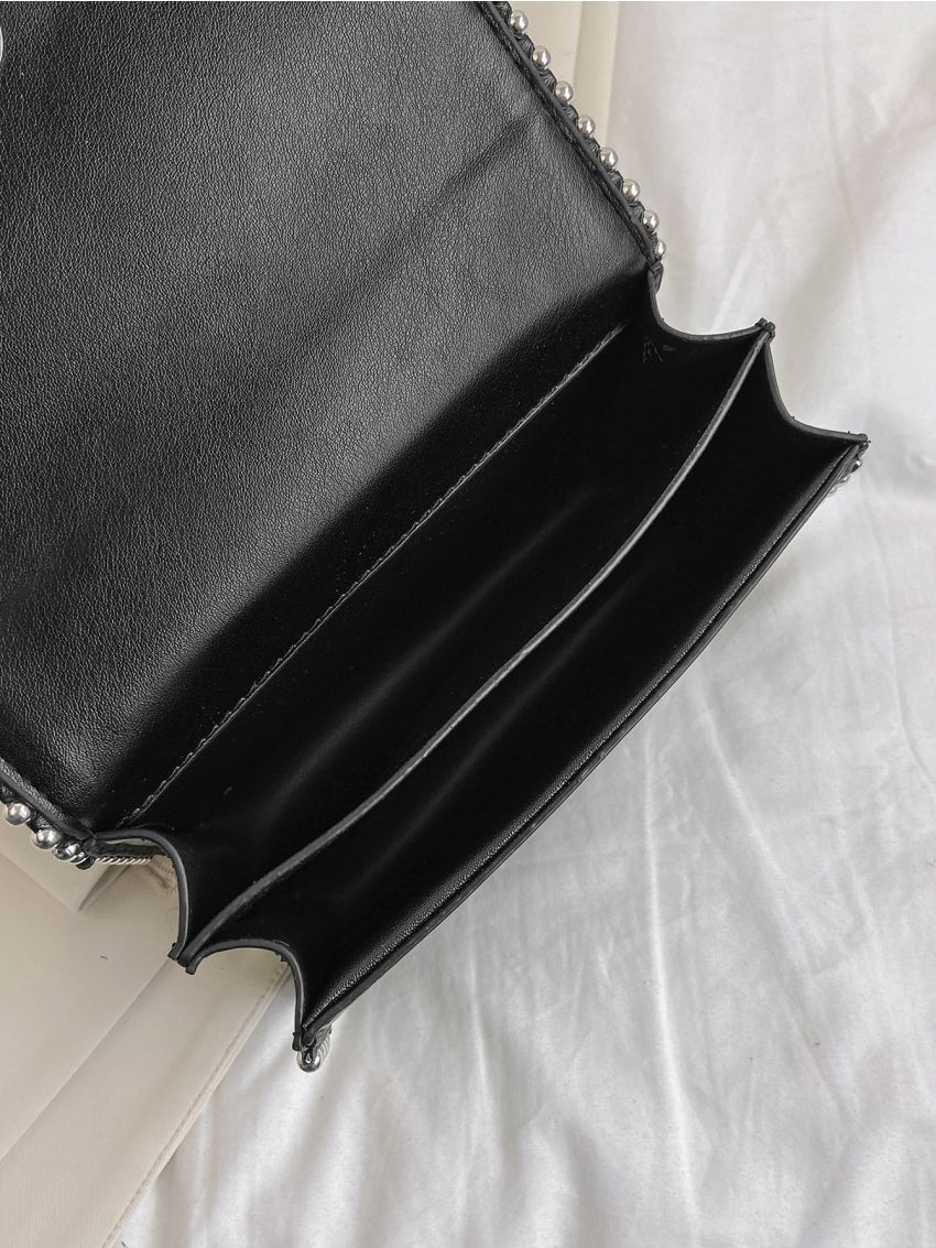 Mini Bead & Tassel Decor Square Bag