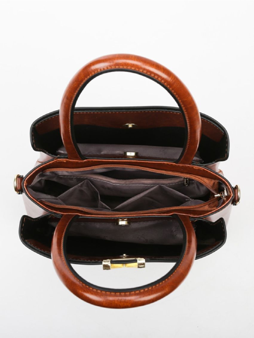 Letter Print Square Bag